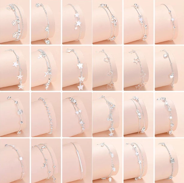 925silver Bracelet Simple Bracelets Women Hot Sale Jewelry Accessories Gifts